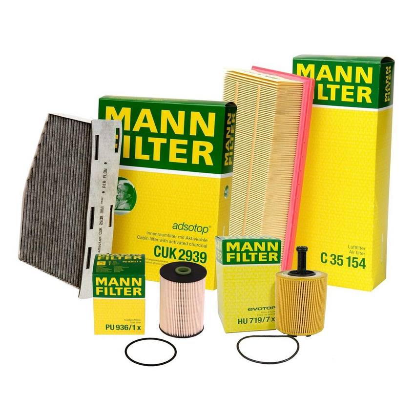 VW Air / Cabin Air / Fuel / Engine Oil Filter Kit 5C0129620 - MANN-FILTER 3725247KIT